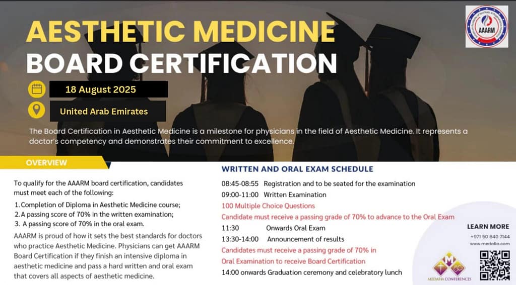 Aesthetic Medicine Board Certification UAE