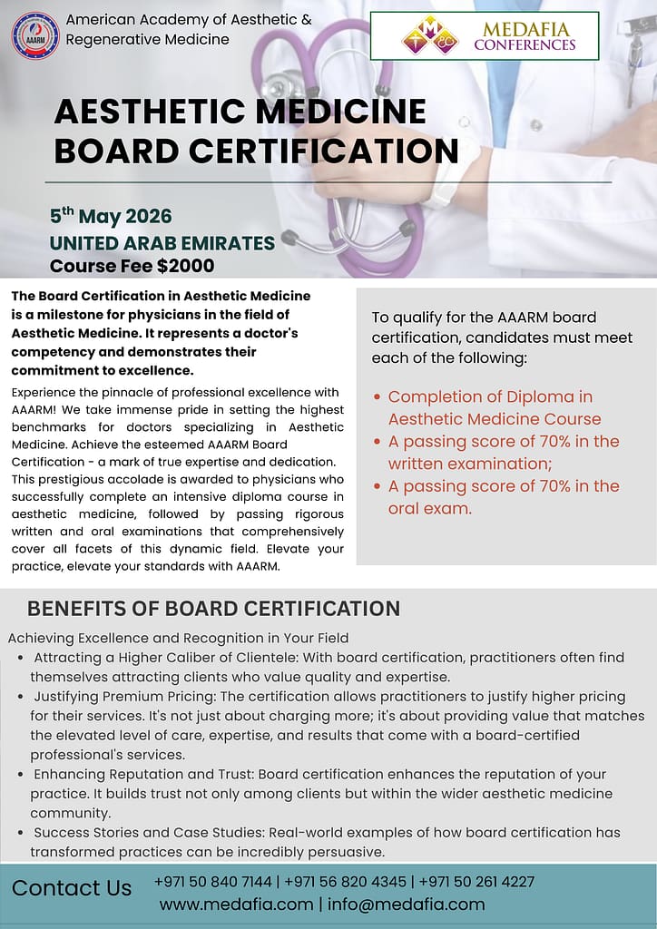 Aesthetic Medicine Board Certification -UAE Aesthetic Medicine Board Certification -UAE