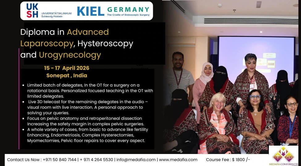 Diploma in advanced Laparoscopy, Hysteroscopy, and Urogynecology